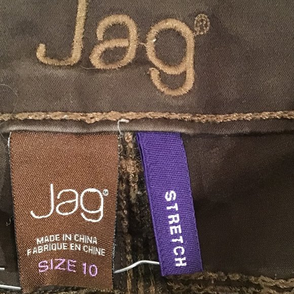 Jag Jeans Brown Mid Rise Wide Leg 5 Pocket Stretch Jeans Size 10 - Picture 4 of 8